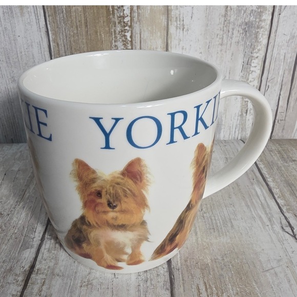 Home Essentials Other - Home Essentials Yorkie Coffee Mug White Ceramic Yorkshire Terrier Dog Large Cup